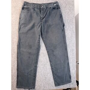 Dickies Carpenter Pants Mens 44x31 Faded Black Duck Canvas Workwear Utility Y2K